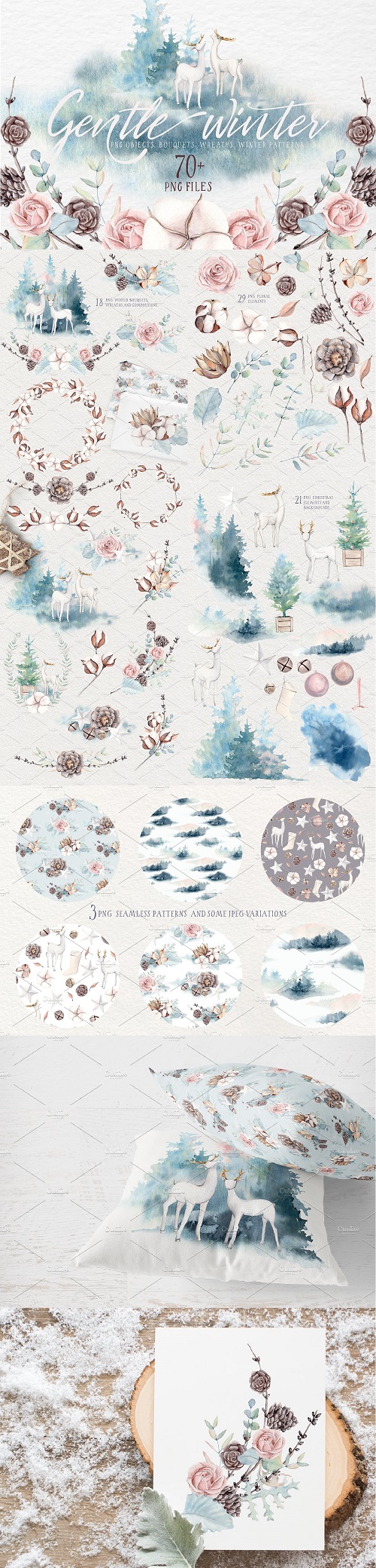 GENTLE WINTER Watercolor Collection - 2034307