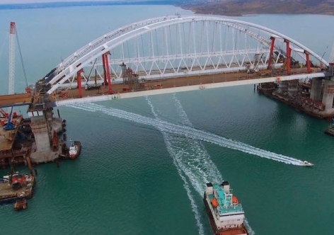 Завершен установка пролетов авто доли Крымского моста
