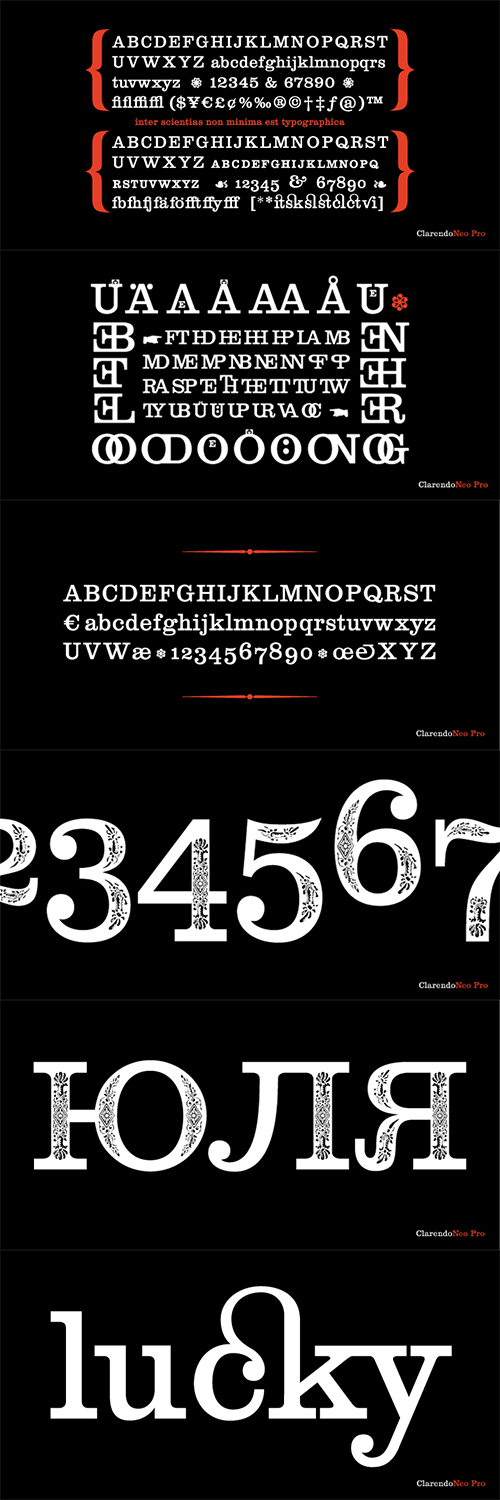 ClarendoNeo Pro font family