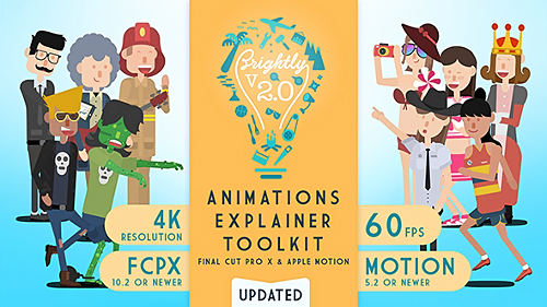 Brightly | Animations Explainer Toolkit - Final Cut Pro X & Apple Motion V2.0.1 - Template (Videohive)