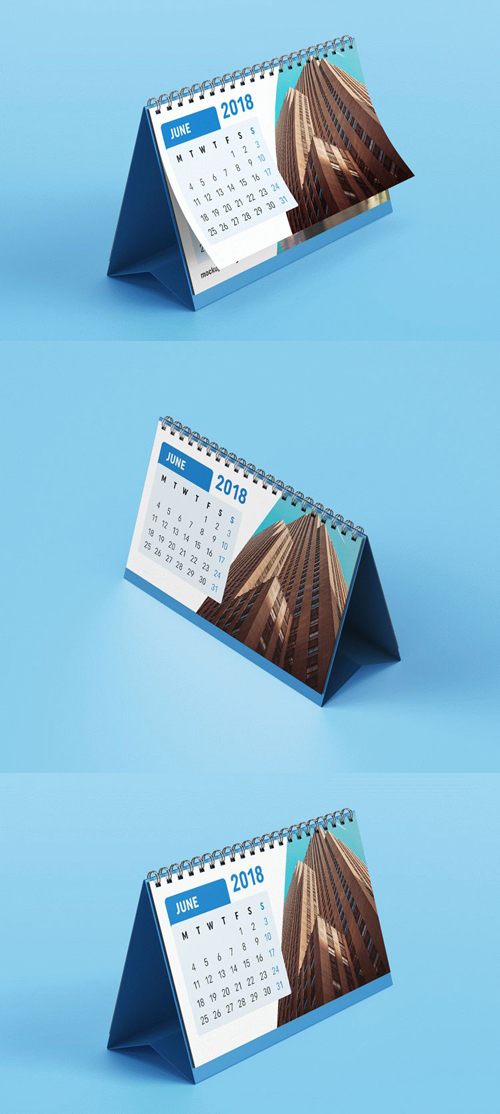 Desk Calendar - 3 PSD Mockups