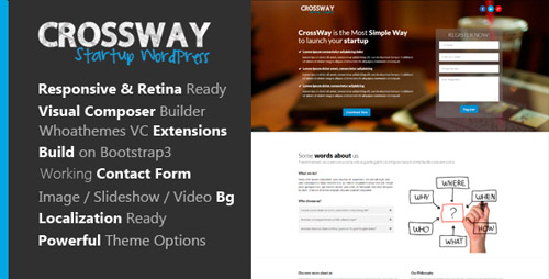 ThemeForest - CrossWay v1.1.9 - Startup Landing Page Bootstrap WP Theme - 9497712