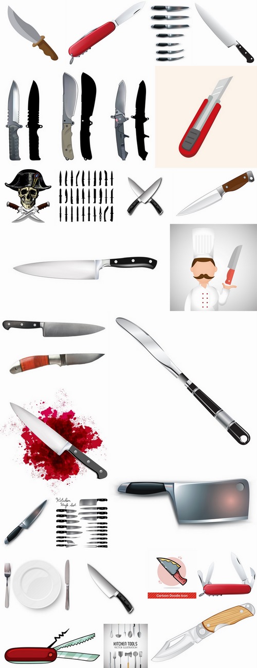 Icon knife folding knife vector image 25 EPS