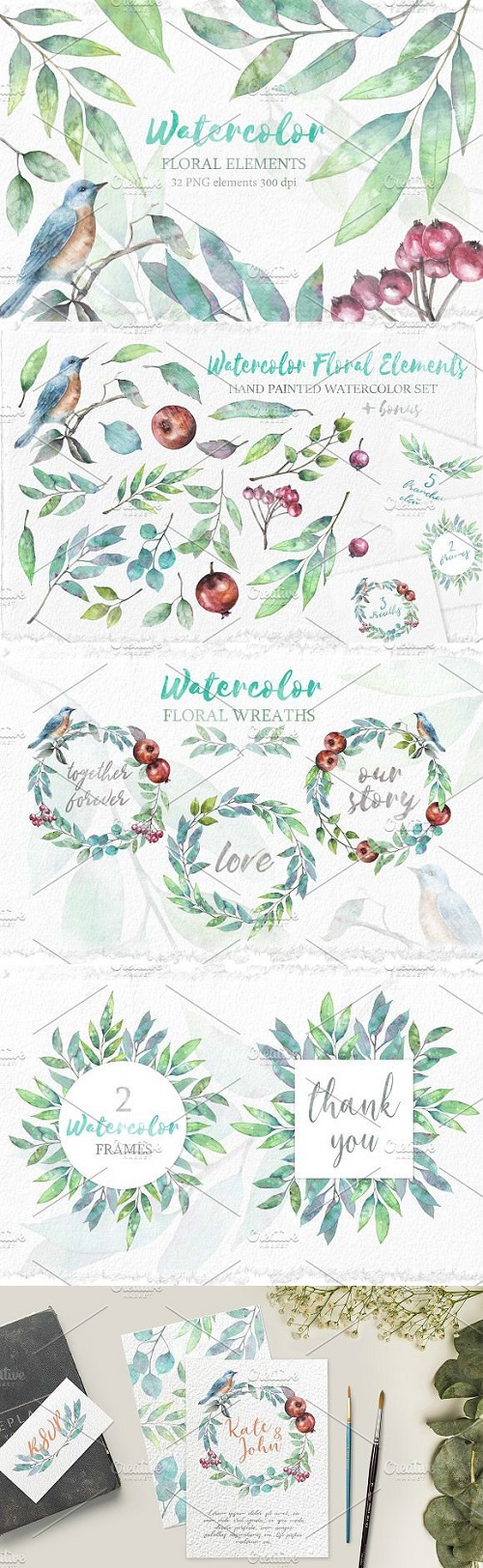 Watercolor floral collection 2160726