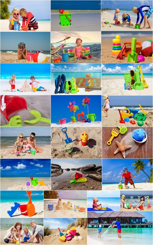 Family child children children's toy on the beach sea vacation Trips 25 HQ Jpeg