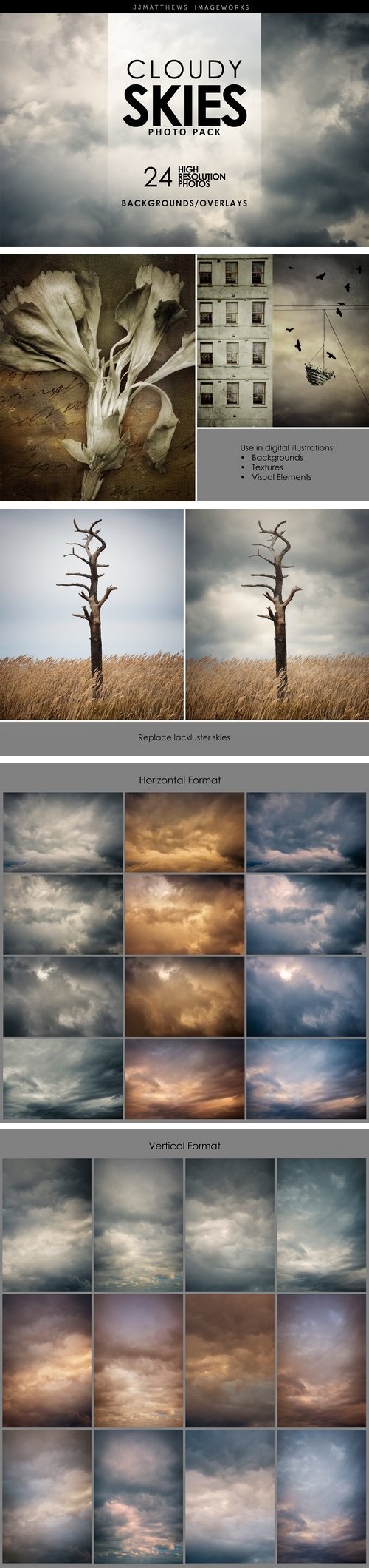 Cloudy Skies-Backgrounds & Overlays - 2083980