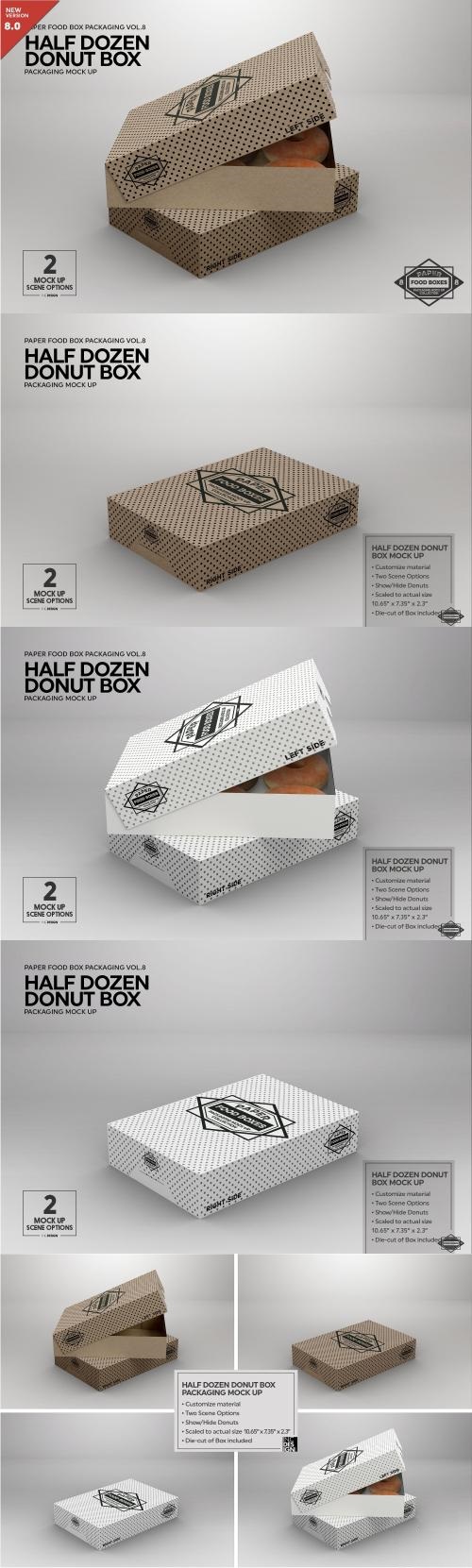 Half Dozen Donut Box Mock Up - 2181807