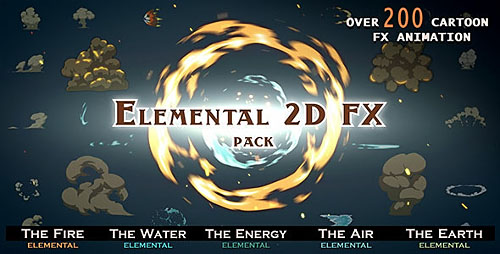 Elemental 2D FX pack [200 elements] - Motion Graphic (Videohive)