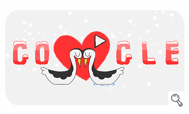 Google поздравил влюбленных с праздничком с поддержкою дудла: фото