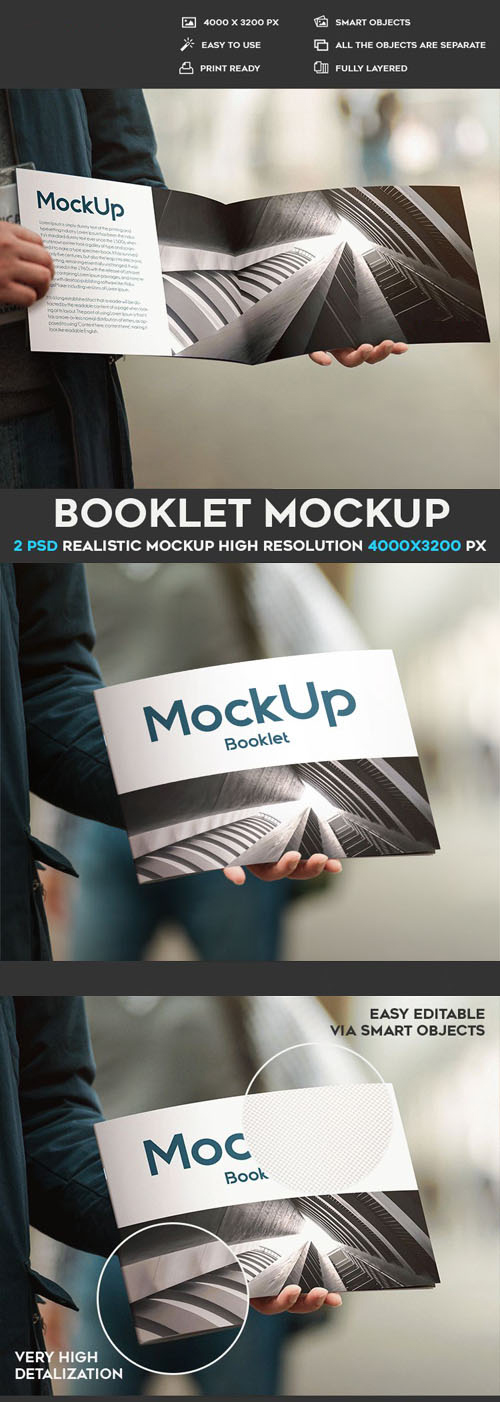 Booklet - 2 PSD Mockups