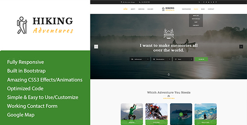 ThemeForest - Hiking Adventures v1.0 - Outdoors & Hiking HTML Template - 21325620