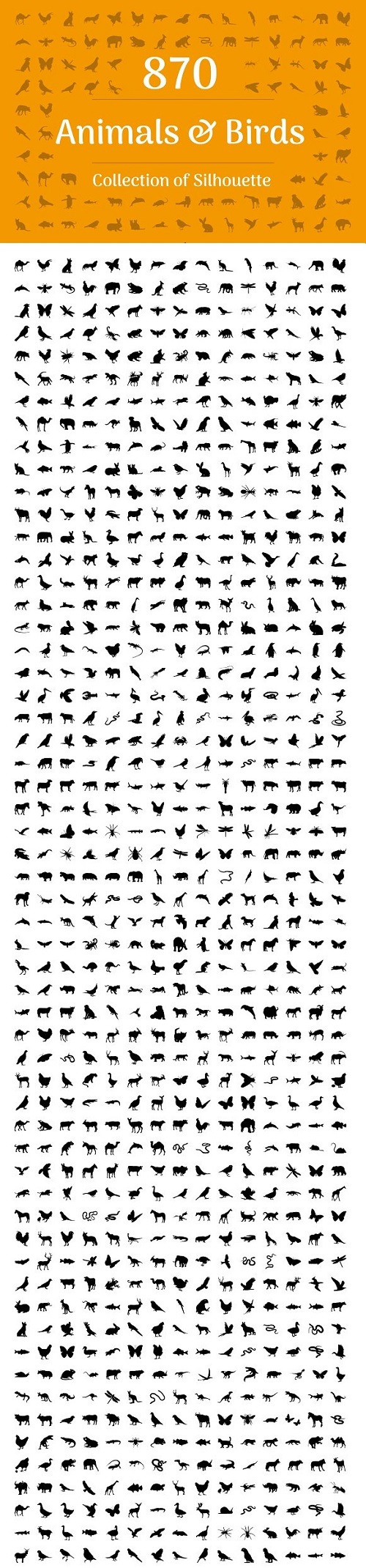 870 Animals and Birds Silhouette - 2194605