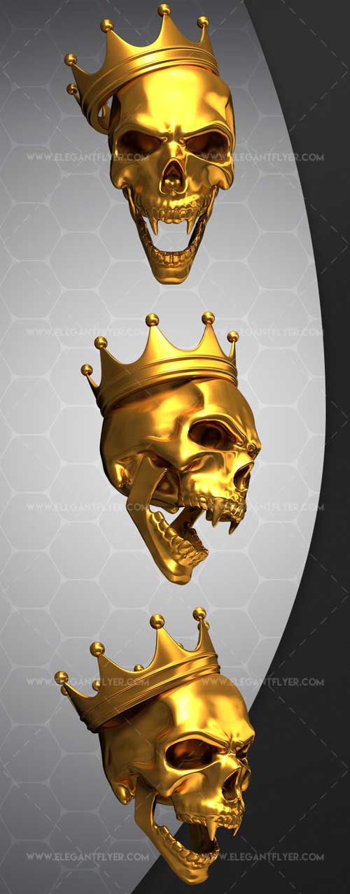 Skull Crown V1 2018 Premium 3d Render Templates