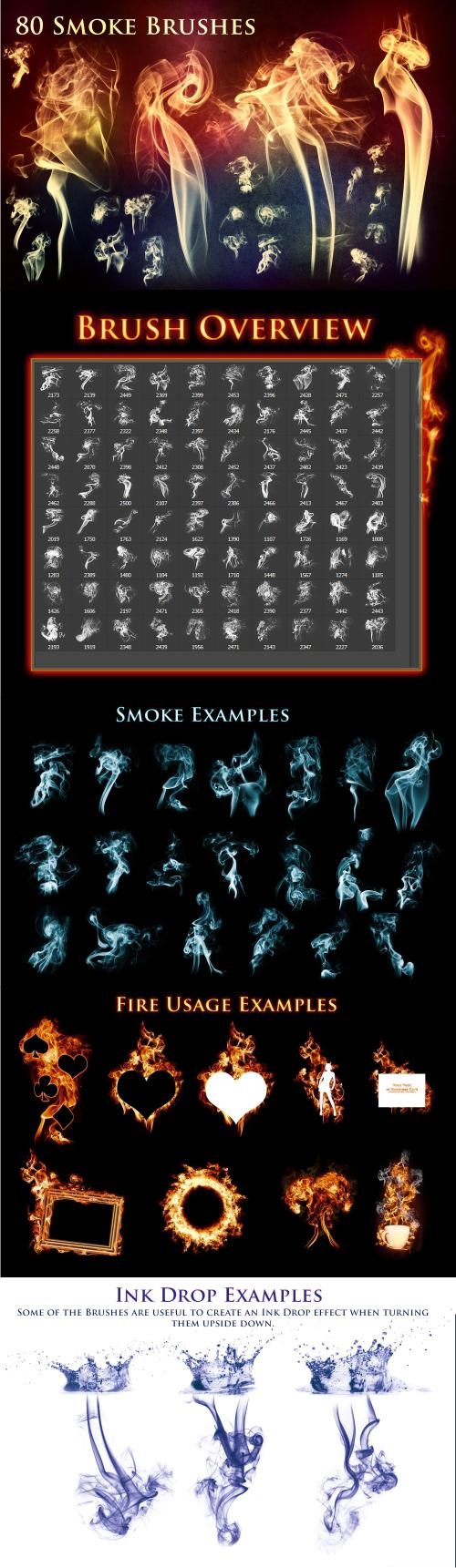 80 Smoke and Fire Brushes - 1541606