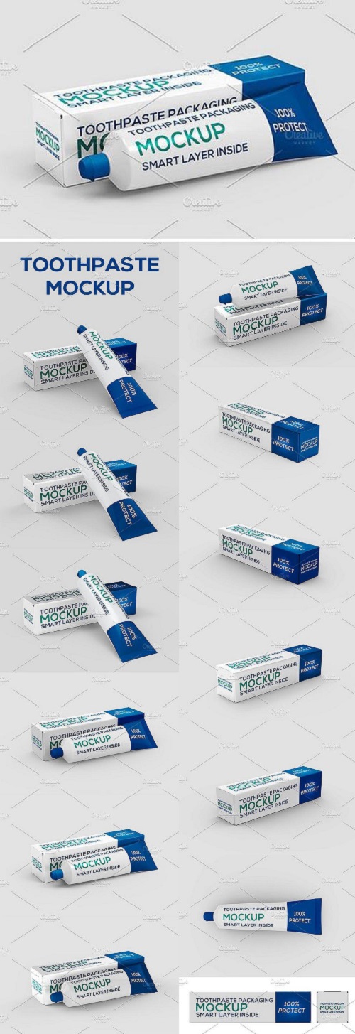 Toothpaste Packaging Mock-up 1617302
