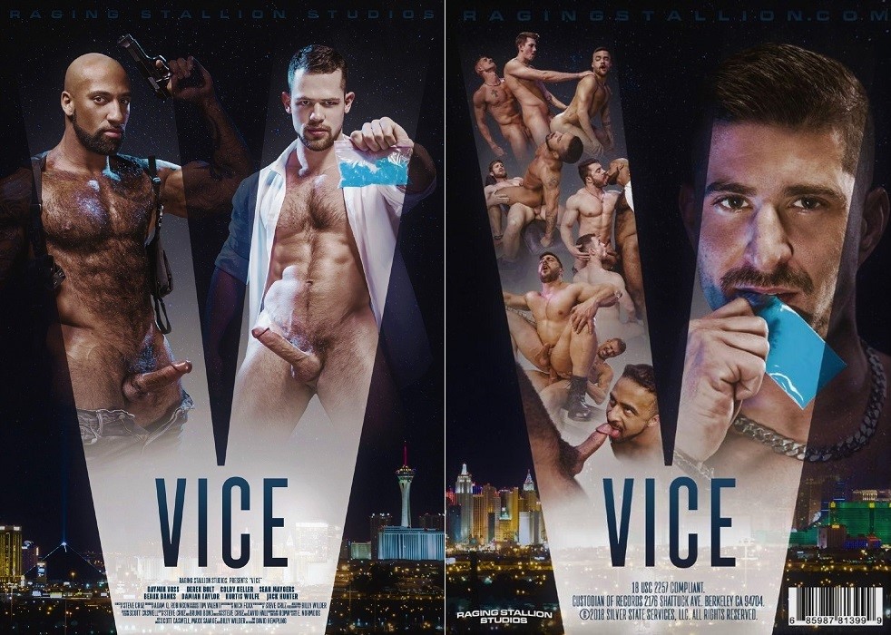 Vice /  (Steve Cruz, Raging Stallion Studios) [2017 ., Muscle, Oral, Anal, KIssing, Cumshot, Rimming, Tattoo, Beard, Shaved Head, Piersing, Interracial, Hairy, Facial, Cum Eat, Boots, Threesome, HDRip, 1080p]