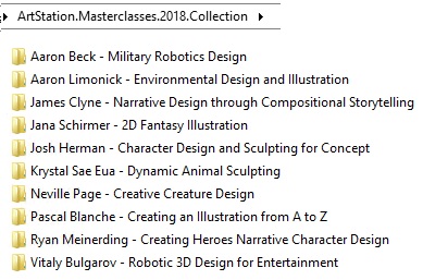 ArtStation Masterclasses (2018) Course Collection