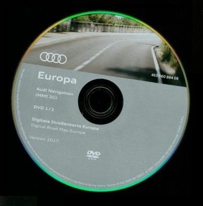 Audi Navigation MMI 2G DVD East West Europe 2018