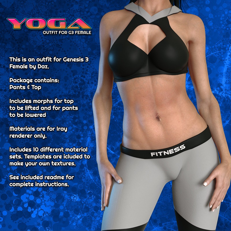 Exnem Yoga Outfit for Genesis 3 Female