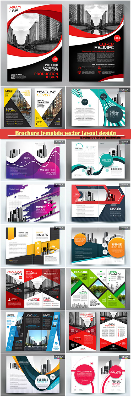 Brochure template vector layout design, corporate business annual report, magazine, flyer mockup # 134
