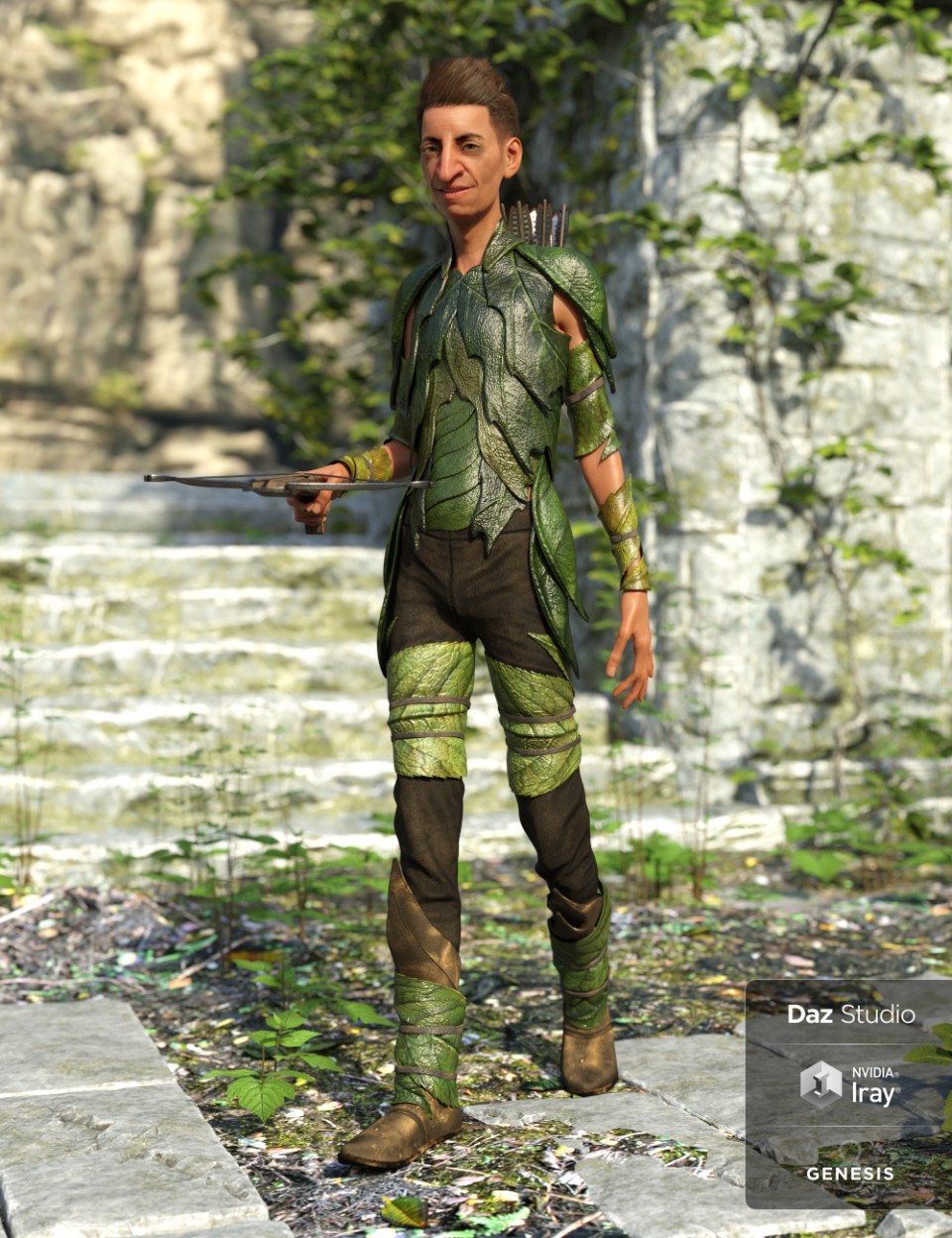 Forest Guardian Outfit for Genesis 8 Male(s)
