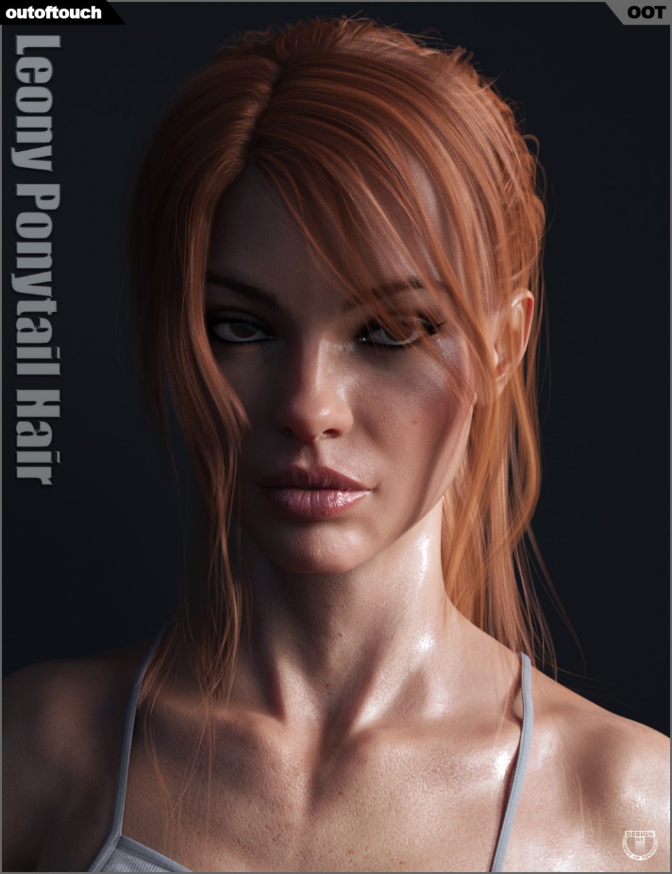 Leony Wet and Dry Ponytail Hair for Genesis 3 and 8 Female(s)