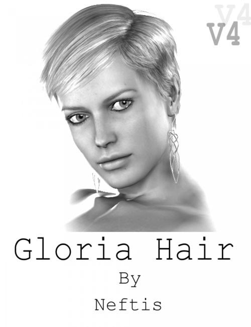 Gloria Short Hairstyle FOR V3 V4 -A3 A4